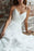 Simple Wedding Dress 2021 a line V Neck Straps Sleeveless Lace Chiffon Bridal Dresses With Train for beach party