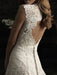 Simple Wedding Dress 2021 Lace V Neck Sleeveless floor length backless Tulle Bridal Gowns with Train