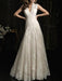 Simple Wedding Dress 2021 Lace V Neck Sleeveless floor length backless Tulle Bridal Gowns with Train