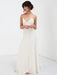 Simple Wedding Dress 2021 V Neck Straps Sleeveless Floor Length Boho Bridal Gown