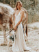 Simple Wedding Dress 2021 V Neck Straps Sleeveless Floor Length Boho Bridal Gown