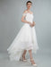 Simple Wedding Dress A Line Off The Shoulder Sleeveless Lace Bridal Dresses With Train