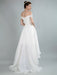 Simple Wedding Dress A Line Off The Shoulder Sleeveless Lace Bridal Dresses With Train