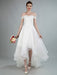 Simple Wedding Dress A Line Off The Shoulder Sleeveless Lace Bridal Dresses With Train