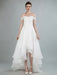 Simple Wedding Dress A Line Off The Shoulder Sleeveless Lace Bridal Dresses With Train