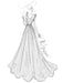 Simple Wedding Dress A Line V Neck Long Sleeves Lace Floor Length Bridal Gowns