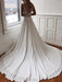 Simple Wedding Dress A Line V Neck Sleeveless Straps Back Lace Boho Bridal Dresses With Train