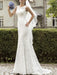 Simple Wedding Dress Lace Jewel Neck Sleeveless Sash Mermaid Bridal Dresses With Train