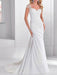 Simple Wedding Dress Lycra Spandex Sweetheart Neck Short Sleeves Beaded Mermaid Bridal Dresses