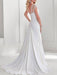 Simple Wedding Dress Lycra Spandex Sweetheart Neck Short Sleeves Beaded Mermaid Bridal Dresses