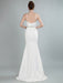 Simple Wedding Dress Sheath Sweetheart Neck Long Sleeves Beaded Bridal Dresses With Train