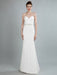 Simple Wedding Dress Sheath Sweetheart Neck Long Sleeves Beaded Bridal Dresses With Train