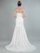 Simple Wedding Dress Strapless Sleeveless Lace Mermaid Bridal Gowns With Train