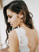 Simple Wedding Dress Tulle A Line V Neck Sleeveless Lace Floor Length Bridal Dresses