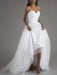 Simple Wedding Dress Tulle Sweetheart Neck Sleeveless Sash A Line Bridal Dresses