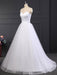Simple Wedding Dress Tulle Sweetheart Neck Sleeveless Sash A Line Bridal Dresses