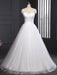 Simple Wedding Dress Tulle Sweetheart Neck Sleeveless Sash A Line Bridal Dresses