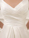 Simple Wedding Dresses Ivory Wedding Dress Knee-Length Backless Straps Lace Bridal Dress