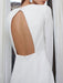 Simple Wedding Dresses Long Sleeves V Neck Mermaid Wedding Party Dress