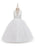 Flower Girl Dresses Jewel Neck Polyester Sleeveless Ankle-Length Ball Gown Bows Formal Kids Pageant Dresses