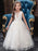 Flower Girl Dresses Jewel Neck Polyester Sleeveless Ankle-Length Ball Gown Bows Formal Kids Pageant Dresses