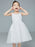 Flower Girl Dresses Jewel Neck Sleeveless Embroidered Kids Social Party Dresses