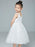 Flower Girl Dresses Jewel Neck Sleeveless Embroidered Kids Social Party Dresses