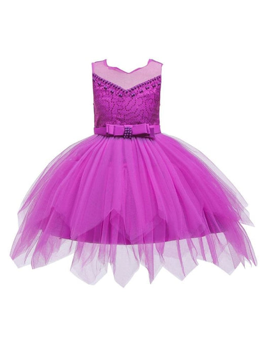 Flower Girl Dresses Designed Neckline Sleeveless Embroidered Kids Social Party Dresses