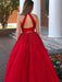 Sleeveless Halter With Beading Tulle Floor-Length Two Piece Dresses - Prom Dresses