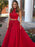 Sleeveless Halter With Beading Tulle Floor-Length Two Piece Dresses - Prom Dresses