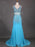 Sleeveless V-Neck Chiffon With Beading Sweep/Brush Train Dresses - Prom Dresses