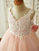 Flower Girl Dresses Bows Sleeveless V-Neck Dark Navy Kids Party Dresses