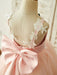 Flower Girl Dresses Bows Sleeveless V-Neck Dark Navy Kids Party Dresses