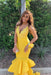 Spaghetti Strap Deep V Neck Sleeveless Open Back Prom Dresses - Prom Dresses