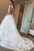 Spaghetti Straps Deep V-neck Sweep Train Lace Beach Wedding Dress - Wedding Dresses