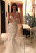 Spaghetti Straps Mermaid Appliqued V-neck Tulle Wedding Dress - Wedding Dresses