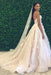 Spaghetti Straps Sweetheart Backless Puffy Tulle Wedding Dress - Wedding Dresses