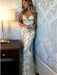 Spaghetti Straps V-neck Mermaid Sparkly Tulle Evening Dress Long Prom Gowns - Prom Dresses