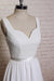 Square Neck Lace Chiffon A-line Wedding Dress - Wedding Dresses