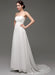 Strapless Chiffon A-Line Empire Waist Wedding Gown With Pearl Belt
