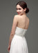 Strapless Chiffon A-Line Empire Waist Wedding Gown With Pearl Belt