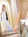 Strapless Mermaid Sweetheart Ruffles Sweep Train Organza Satin Wedding Dress - Wedding Dresses