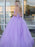 Strapless Open Back Purple Long Prom Dresses, Open Back Lavender Formal Dresses, Lilac Evening Dresses 