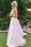 Strapless Pink Tulle Lace Long Prom Dresses, Pink Lace Formal Graduation Evening Dresses 