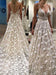 Stunning Deep V Neck Spaghetti Straps Lace Backless Court Train Wedding Dress - Wedding Dresses