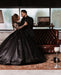 Stunning Princess Black Wedding Dresses with Sleeves - Prom Dresses