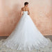 Stylish Strapless Appliques Tulle Wedding Dress - Wedding Dresses