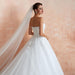 Stylish Strapless Appliques Tulle Wedding Dress - Wedding Dresses
