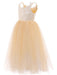 Flower Girl Dresses Straps Neck Sleeveless Lace Kids Party Dresses