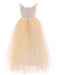 Flower Girl Dresses Straps Neck Sleeveless Lace Kids Party Dresses